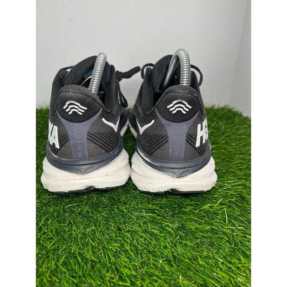 HOKA Clifton 9 Men’s Running Shoes Black White Size 8 D Athletic Sneakers - Picture 5 of 12